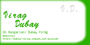 virag dubay business card